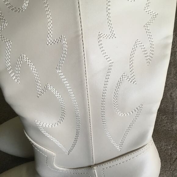 Madden NYC New Womens Redford White Cowboy, Western Boots Size 8 - Picture 4 of 7